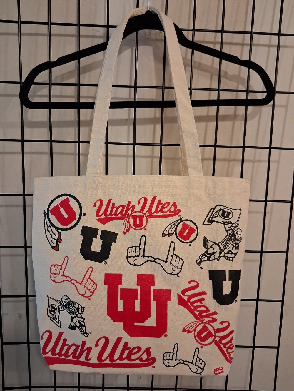 Utah Utes Natural Color Cotton Canvas Bag